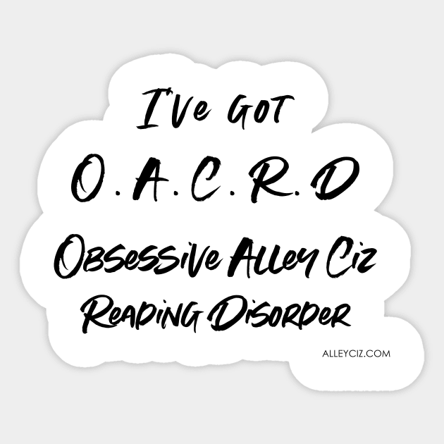 OBSESSIVE ACRD Black Sticker by Alley Ciz